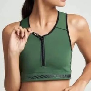 ADAM SELMAN ZIP FRONT CROP TOP